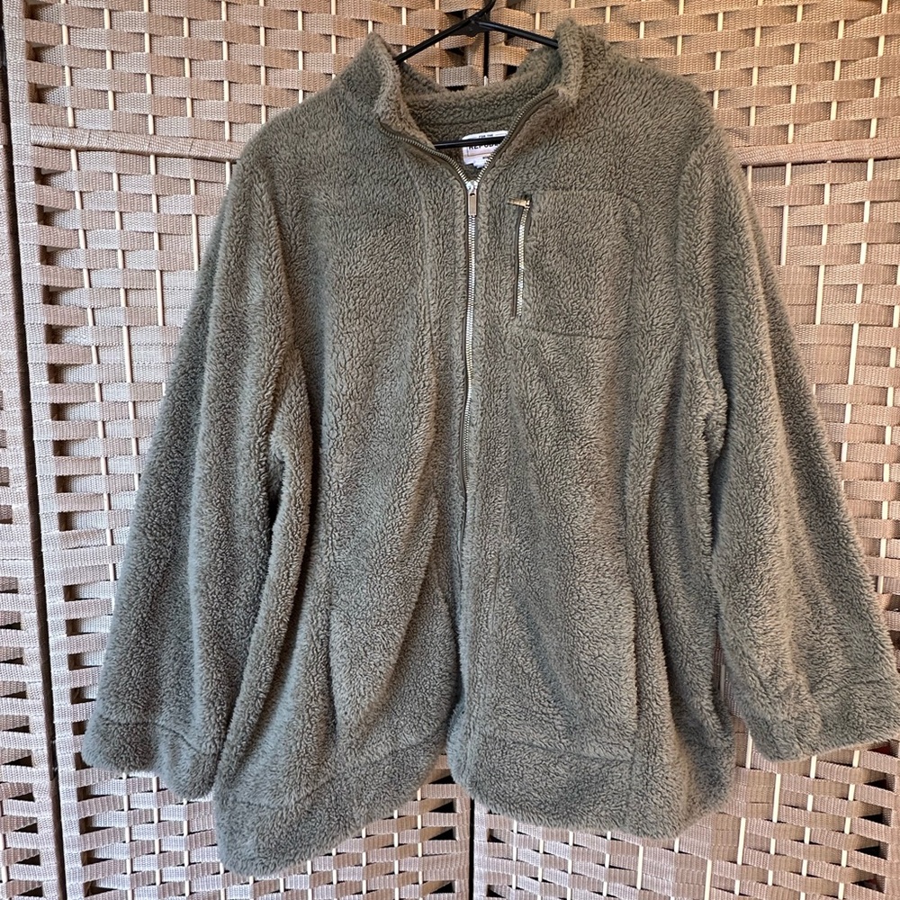 Cozy Olive Green Fleece Jacket